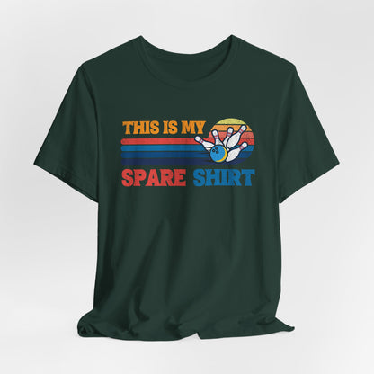 This Is My Spare Shirt Bowler Tee | Bowling Retro Logo