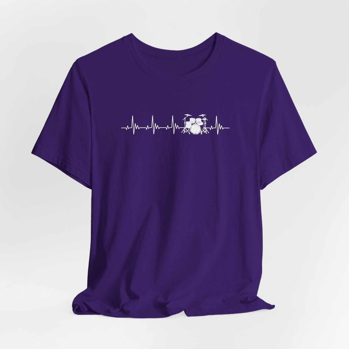 Heartbeat Drum Set T-Shirt | Heart Beats for Drumming Tee