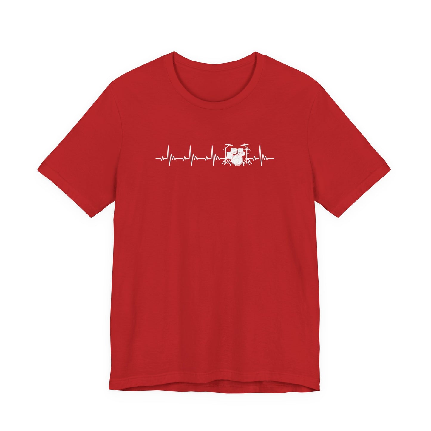 Heartbeat Drum Set T-Shirt | Heart Beats for Drumming Tee
