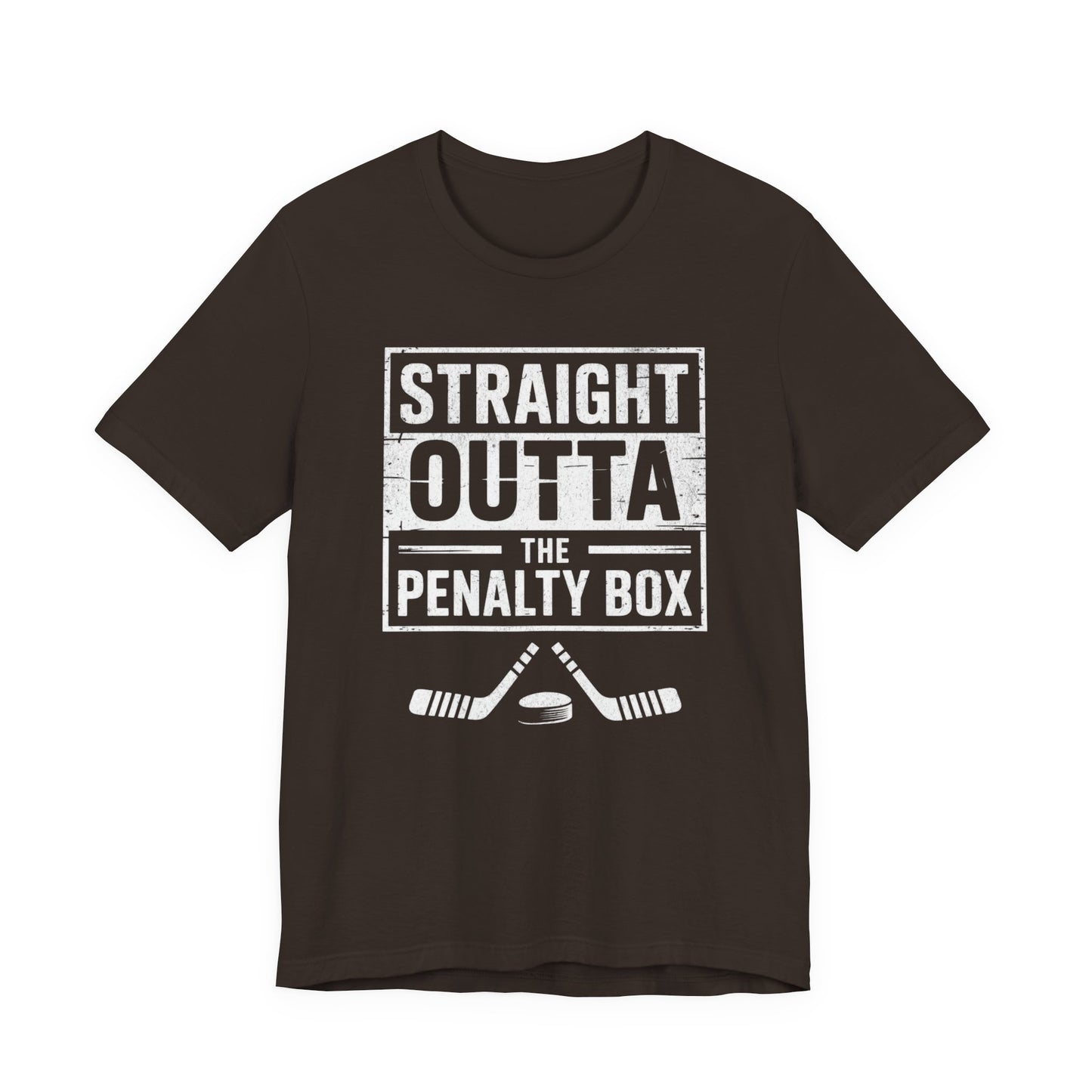 Straight Outta The Penalty Box Ice Hockey Shirt | Hockey Mask & Sticks Tee