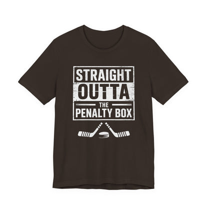 Straight Outta The Penalty Box Ice Hockey Shirt | Hockey Mask & Sticks Tee