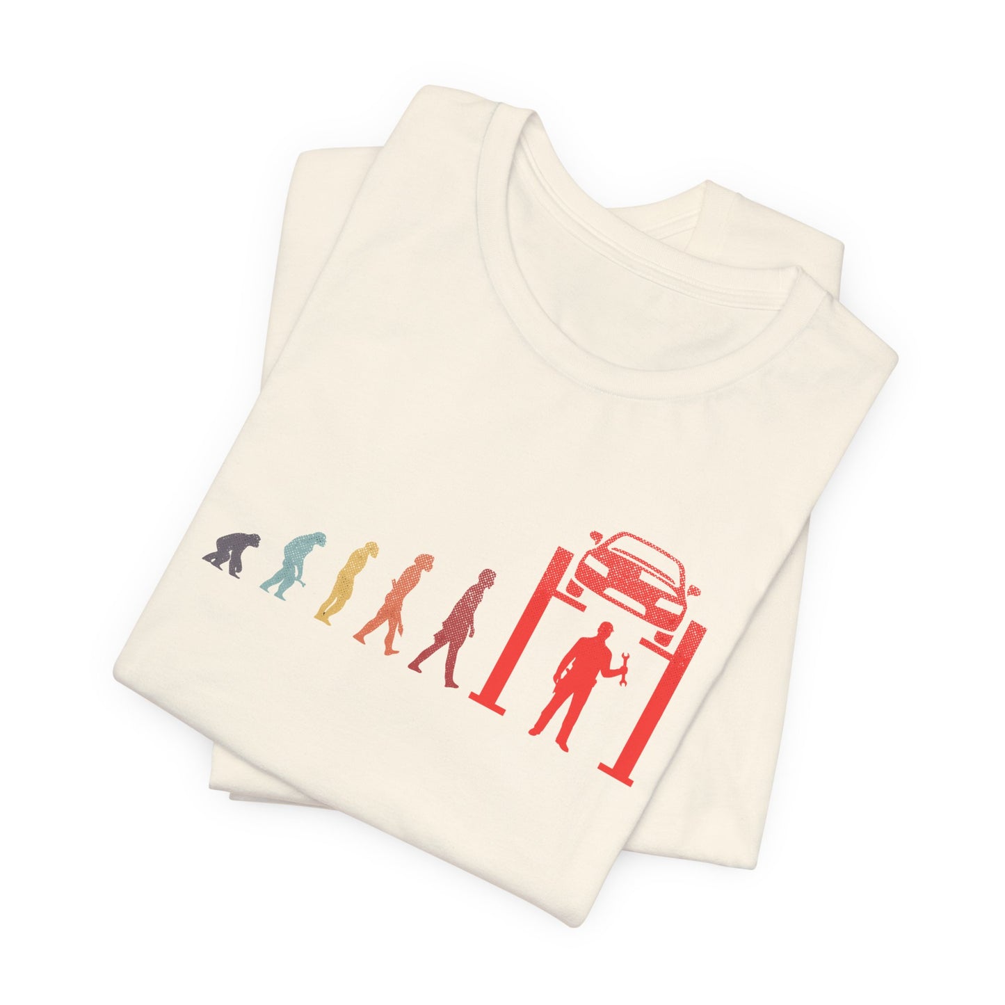 Evolution of Man Car Mechanic T-Shirt, Auto Technician Tee, Mechanic Gift, Funny Garage Shirt, Mechanic Evolution Top