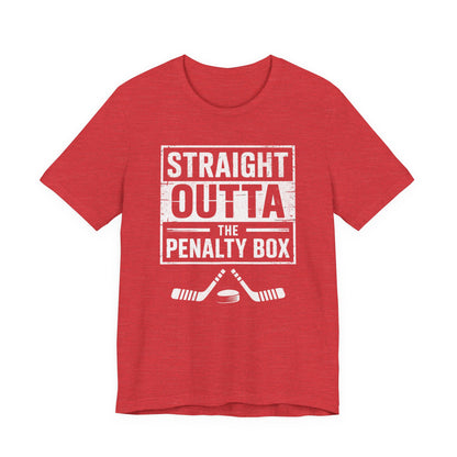 Straight Outta The Penalty Box Ice Hockey Shirt | Hockey Mask & Sticks Tee