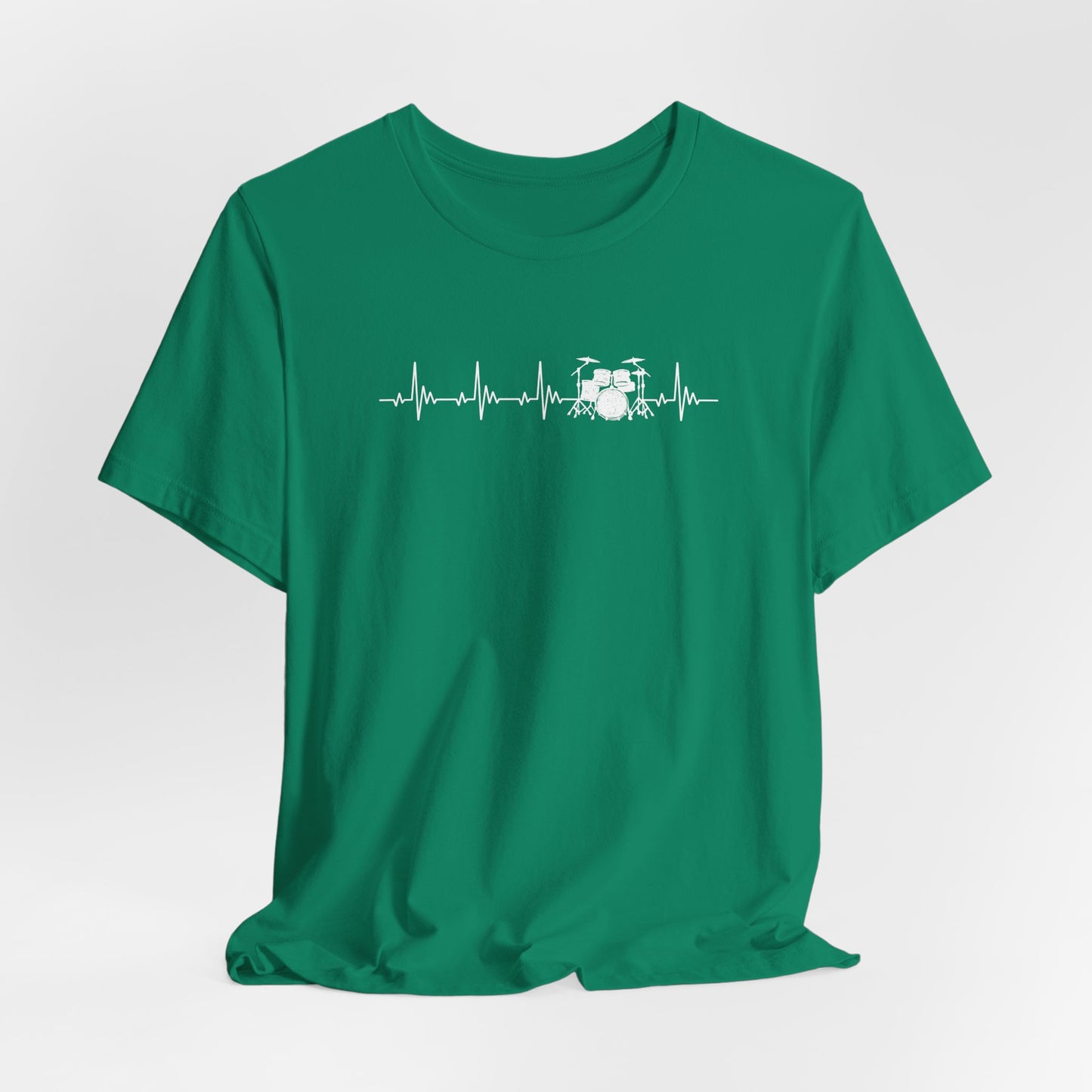 Heartbeat Drum Set T-Shirt | Heart Beats for Drumming Tee