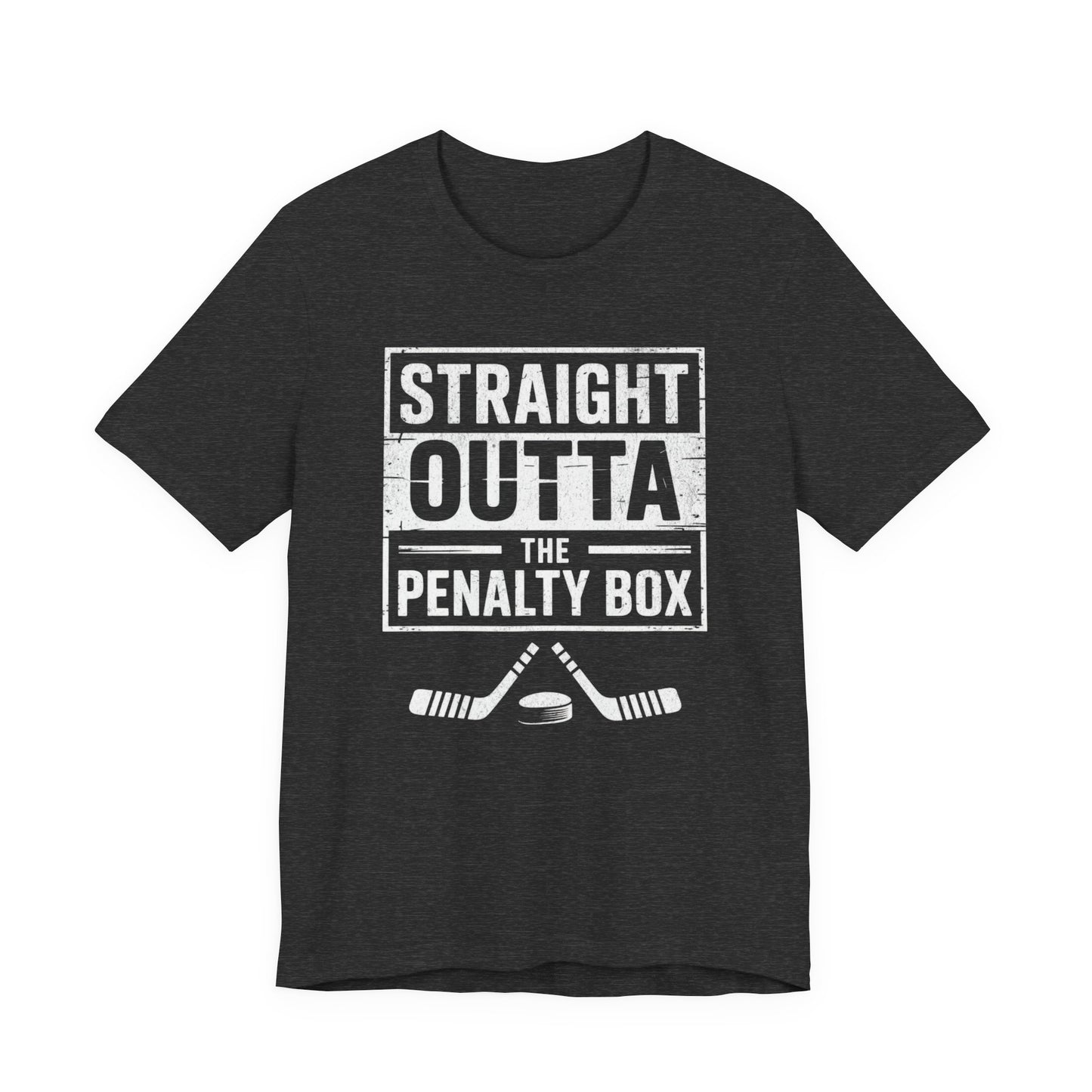 Straight Outta The Penalty Box Ice Hockey Shirt | Hockey Mask & Sticks Tee
