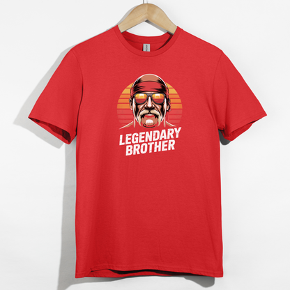 Legendary Brother T-Shirt | Funny Retro Wrestling Style Brother Gift | Birthday or Christmas Shirt for Sibling