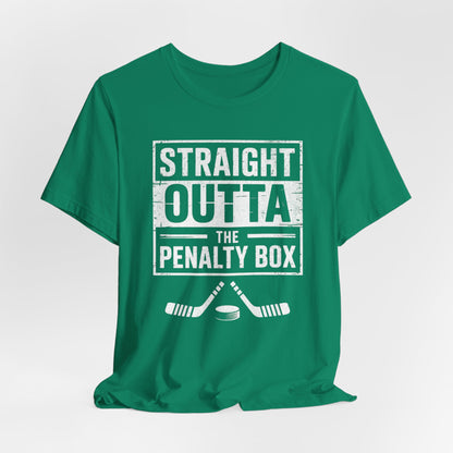 Straight Outta The Penalty Box Ice Hockey Shirt | Hockey Mask & Sticks Tee