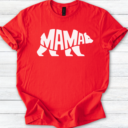 Mama Bear T-Shirt, Graphic Tee for Moms, Cute Unisex Shirt, Bold Mother's Day Gift, Softstyle Tee for Her