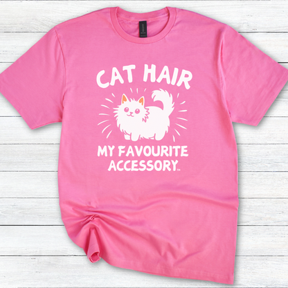 Cat Hair My Favourite Accessory T‑Shirt — Cat Lover Graphic Tee