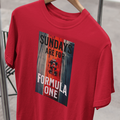 Formula 1 T-Shirt, Sundays are for Formula One, Motorsport Enthusiast Gift, F1 Gift