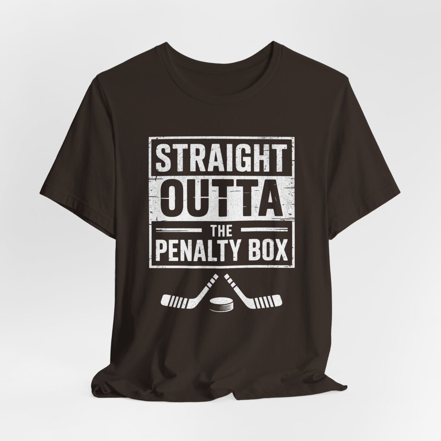 Straight Outta The Penalty Box Ice Hockey Shirt | Hockey Mask & Sticks Tee