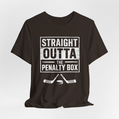 Straight Outta The Penalty Box Ice Hockey Shirt | Hockey Mask & Sticks Tee