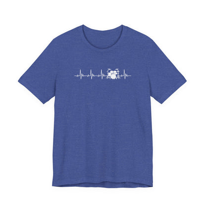 Heartbeat Drum Set T-Shirt | Heart Beats for Drumming Tee