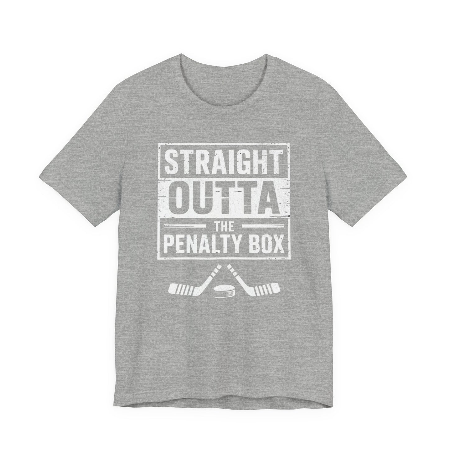 Straight Outta The Penalty Box Ice Hockey Shirt | Hockey Mask & Sticks Tee