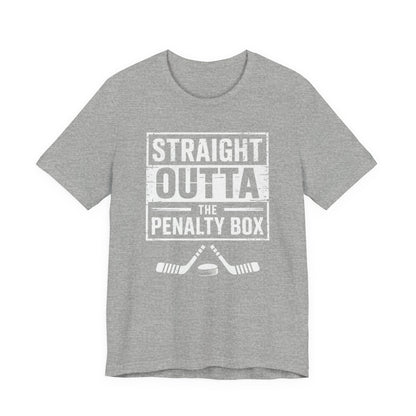 Straight Outta The Penalty Box Ice Hockey Shirt | Hockey Mask & Sticks Tee