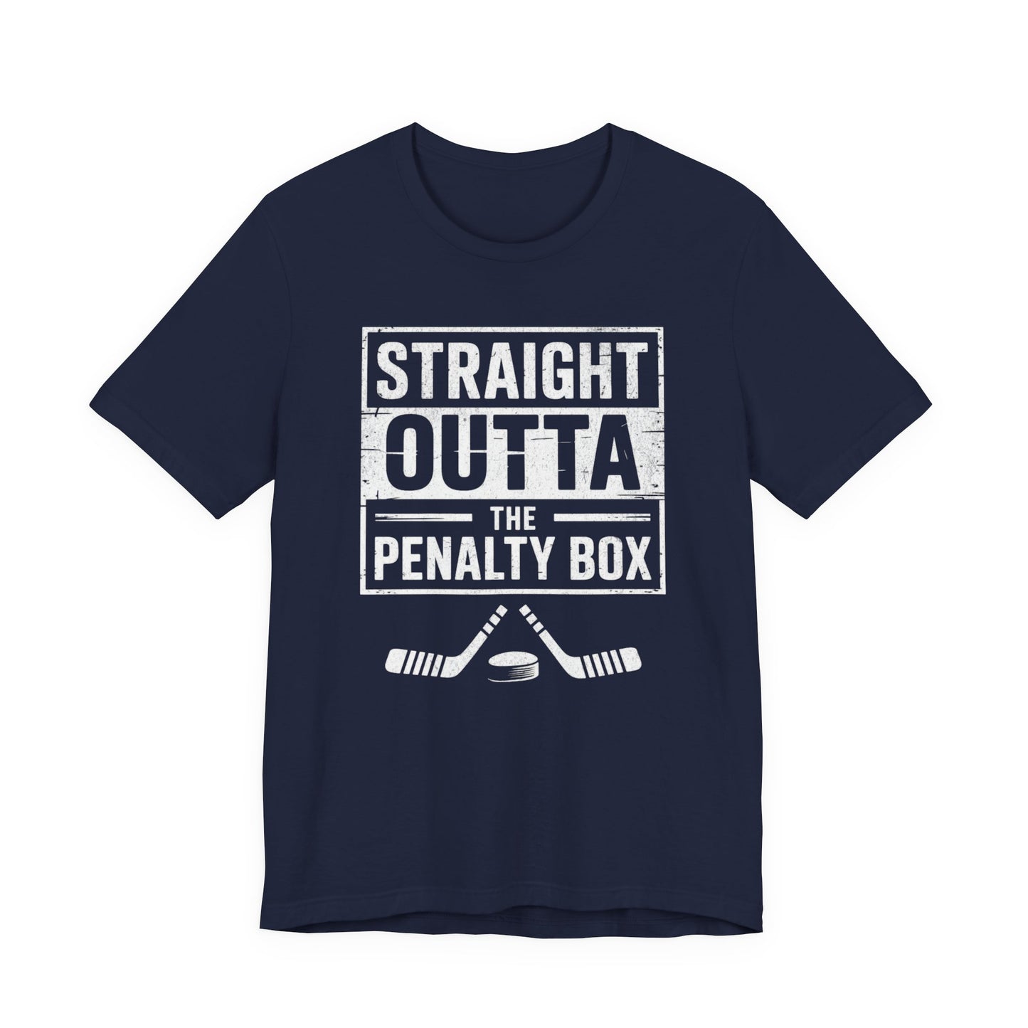 Straight Outta The Penalty Box Ice Hockey Shirt | Hockey Mask & Sticks Tee