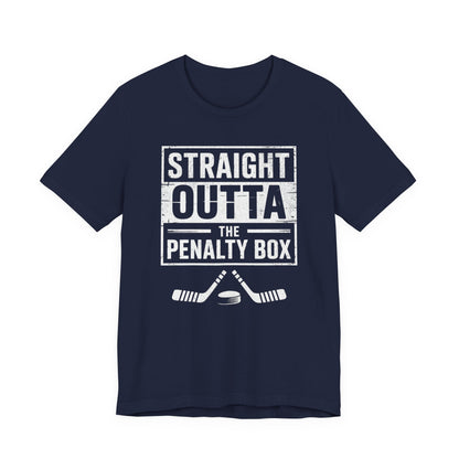Straight Outta The Penalty Box Ice Hockey Shirt | Hockey Mask & Sticks Tee