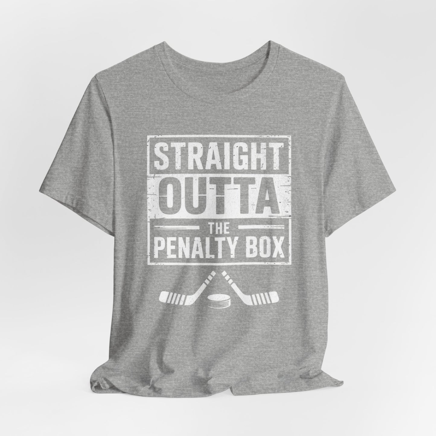 Straight Outta The Penalty Box Ice Hockey Shirt | Hockey Mask & Sticks Tee