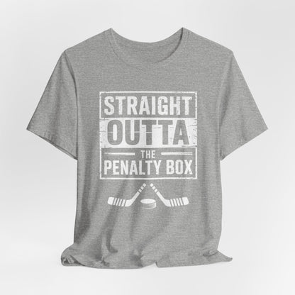 Straight Outta The Penalty Box Ice Hockey Shirt | Hockey Mask & Sticks Tee