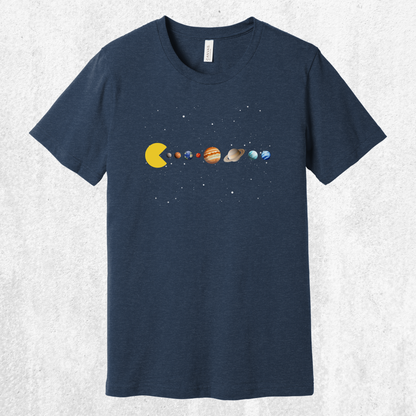 Eating The Solar System Tee | Space Video Game Planets