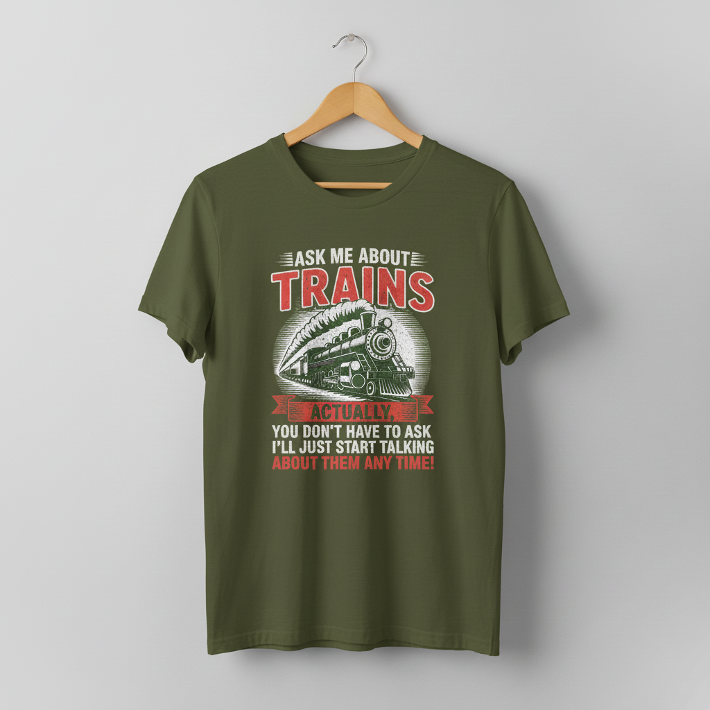 Train Enthusiast T-Shirt, Model Train Tee, Railroad Fan Shirt, Trainspotter Top, Unisex Jersey Short Sleeve Tee
