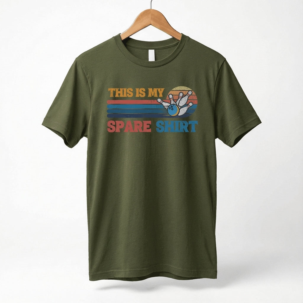 This Is My Spare Shirt Bowler Tee | Bowling Retro Logo