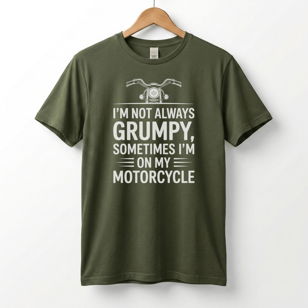 I'm Not Always Grumpy, Sometimes I'm On My Motorcycle T-Shirt | Biker Humor