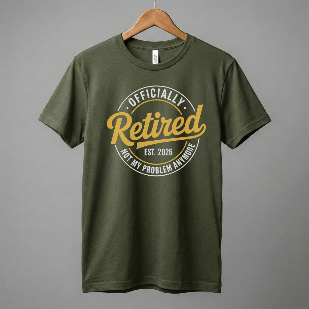 Officially Retired tee | Est. 2026, Not My Problem Anymore