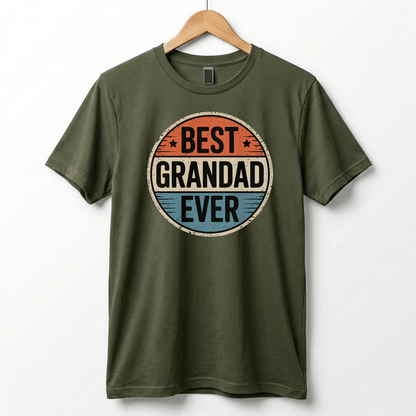 Best Grandad Ever Retro T-Shirt, Vintage Style Fathers Day Gift