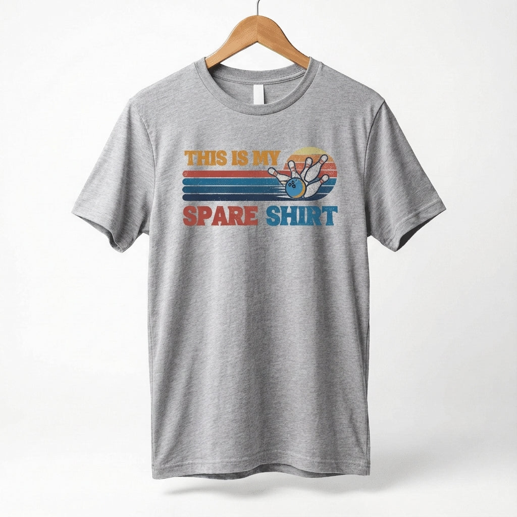 This Is My Spare Shirt Bowler Tee | Bowling Retro Logo