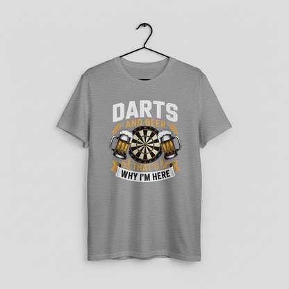 Darts and Beer Unisex Tee, Funny Drinking Tshirt, Dart Player Gift Shirt, Pub Game Lover Top, Bar Sports Graphic Tee