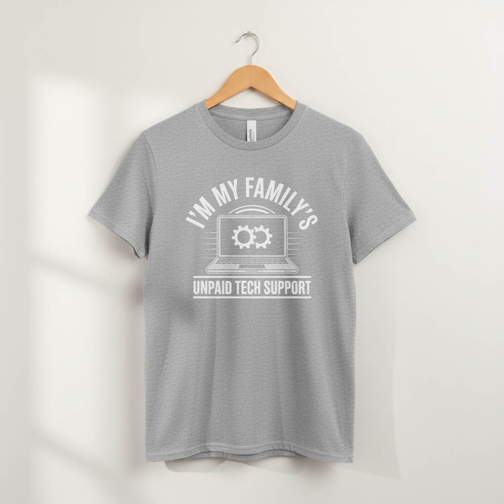 Funny Computer Engineer T-Shirt, Unisex Tee, Family Tech Support, Graphic Tee, Unpaid Tech Support Shirt