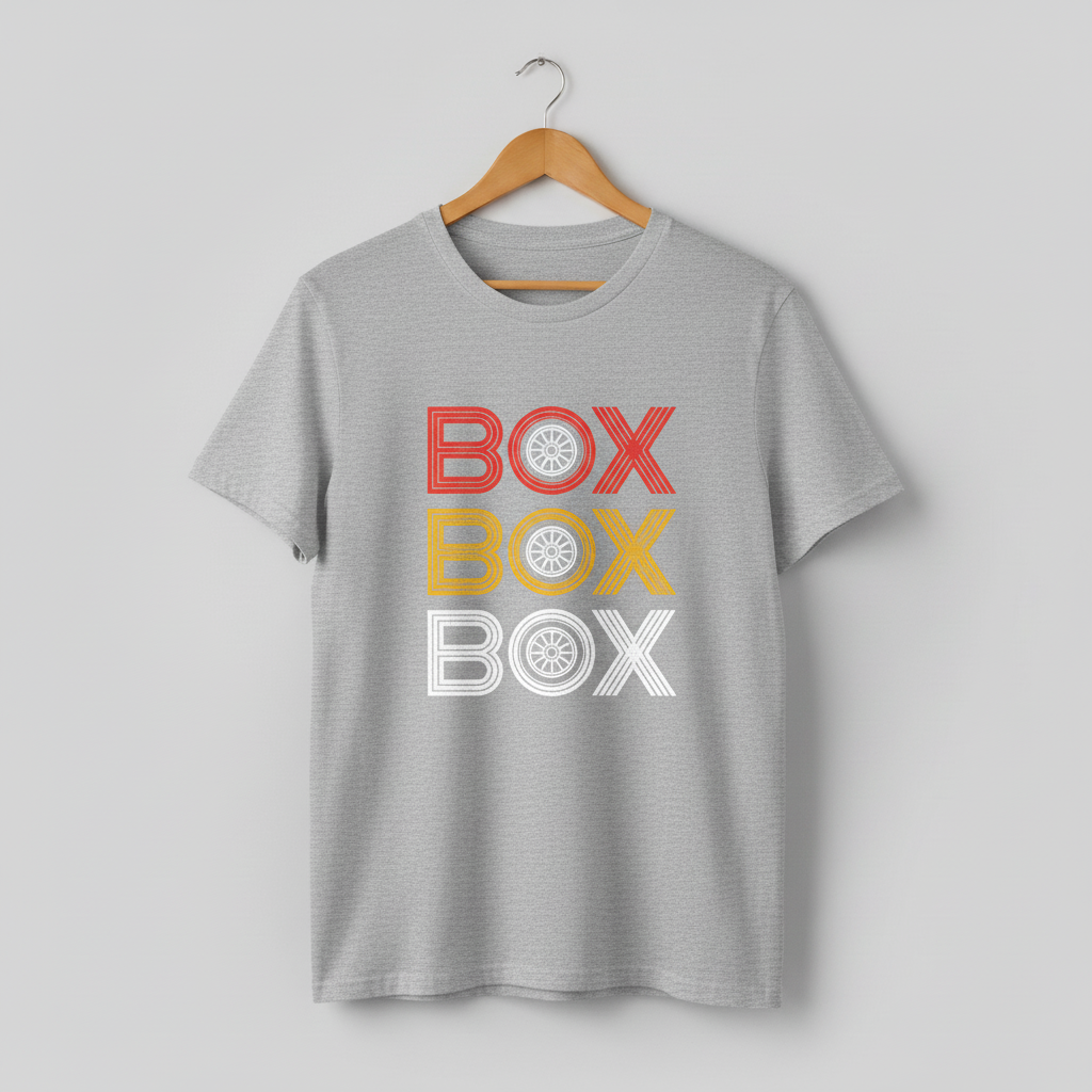 Formula 1 'Box Box Box' Tee — Soft/Medium/Hard Tyre Colours Racing Shirt