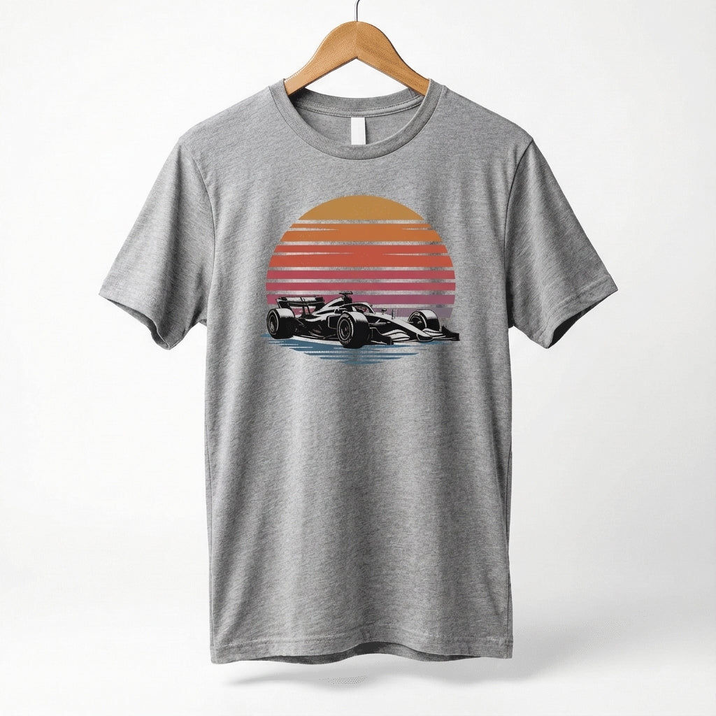 Retro Formula 1 Sunset F1 Car T-Shirt | Vintage Racing Tee