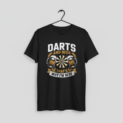 Darts and Beer Unisex Tee, Funny Drinking Tshirt, Dart Player Gift Shirt, Pub Game Lover Top, Bar Sports Graphic Tee