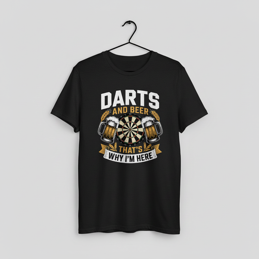 Darts and Beer Unisex Tee, Funny Drinking Tshirt, Dart Player Gift Shirt, Pub Game Lover Top, Bar Sports Graphic Tee