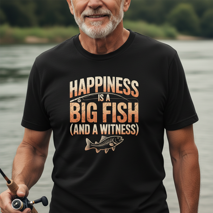 Fishing Gift T-Shirt, Fishing Lover Tee, Fisherman Shirt, Outdoor Adventure Top, Happy Fisherman Present