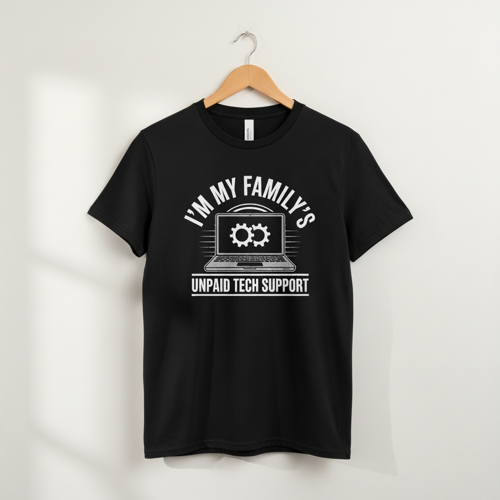 Funny Computer Engineer T-Shirt, Unisex Tee, Family Tech Support, Graphic Tee, Unpaid Tech Support Shirt