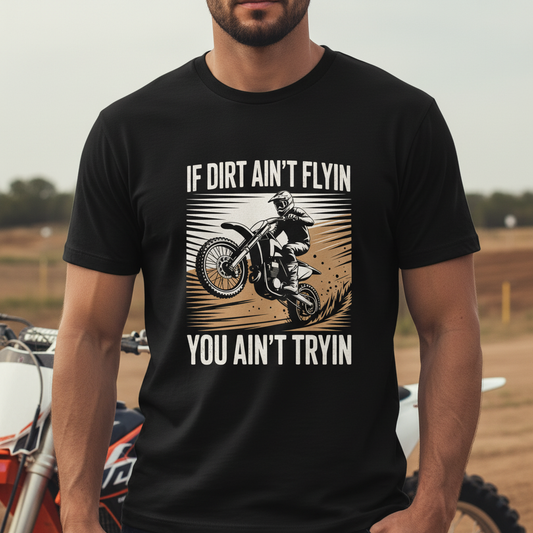 Motocross Dirt Bike Tee Shirt, Off-Road Motorcycle Riding Distressed Tee, Dirt Track Racing Tee, Mud Splatter Tee, Extreme