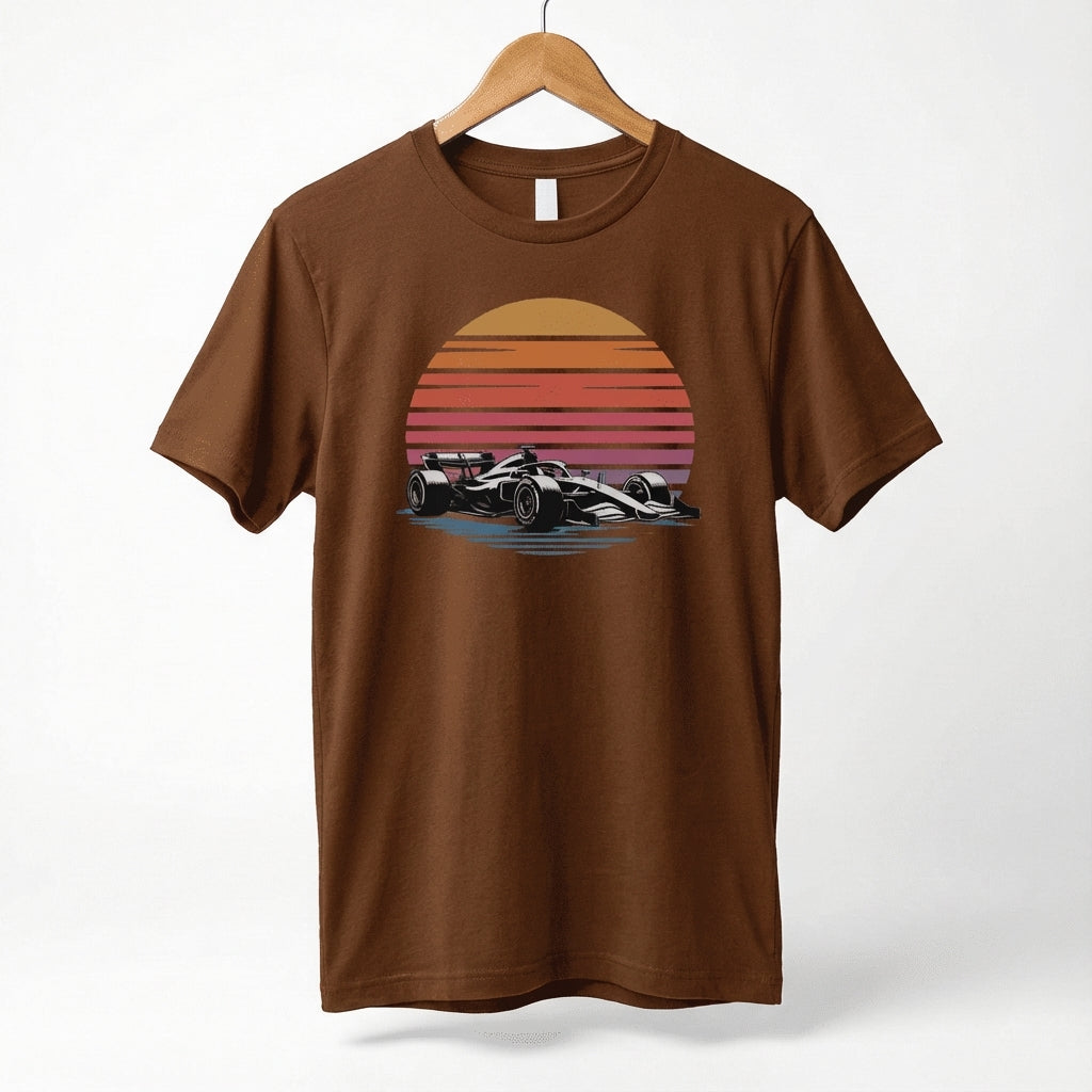 Retro Formula 1 Sunset F1 Car T-Shirt | Vintage Racing Tee