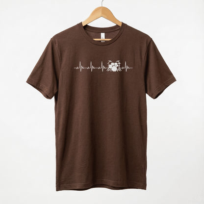 Heartbeat Drum Set T-Shirt | Heart Beats for Drumming Tee