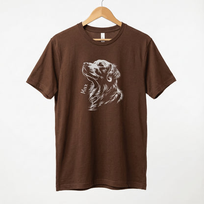 Personalised Golden Retriever Shirt, Gift for Golden Retriever Owner, Golden Retriever Tee, Unisex Softstyle T-Shirt