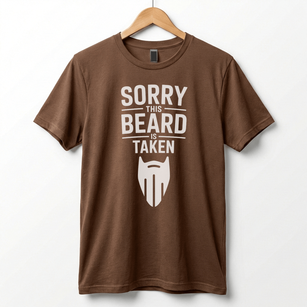 Sorry This Beard Is Taken T-Shirt | Beard Quote Tee, Funny Facial Hair Shirt