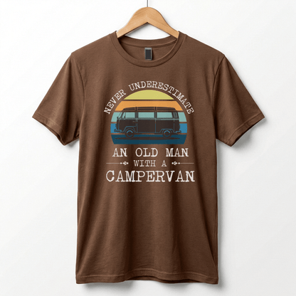 Never Underestimate An Old Man With A Campervan T-Shirt | Campervan Graphic Tee