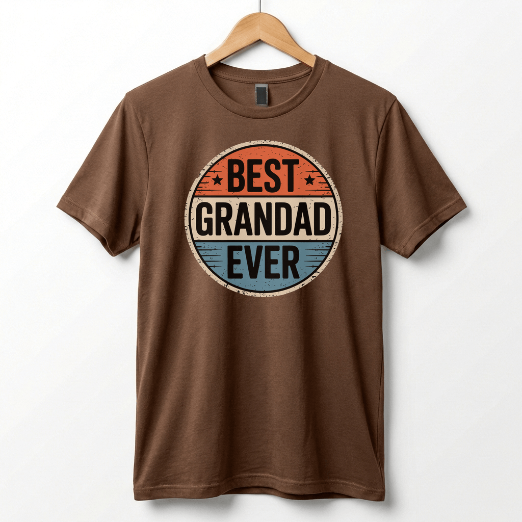 Best Grandad Ever Retro T-Shirt, Vintage Style Fathers Day Gift