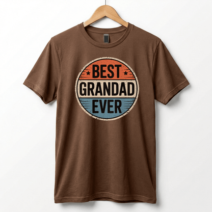 Best Grandad Ever Retro T-Shirt, Vintage Style Fathers Day Gift