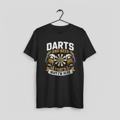 Darts and Beer Unisex Tee, Funny Drinking Tshirt, Dart Player Gift Shirt, Pub Game Lover Top, Bar Sports Graphic Tee
