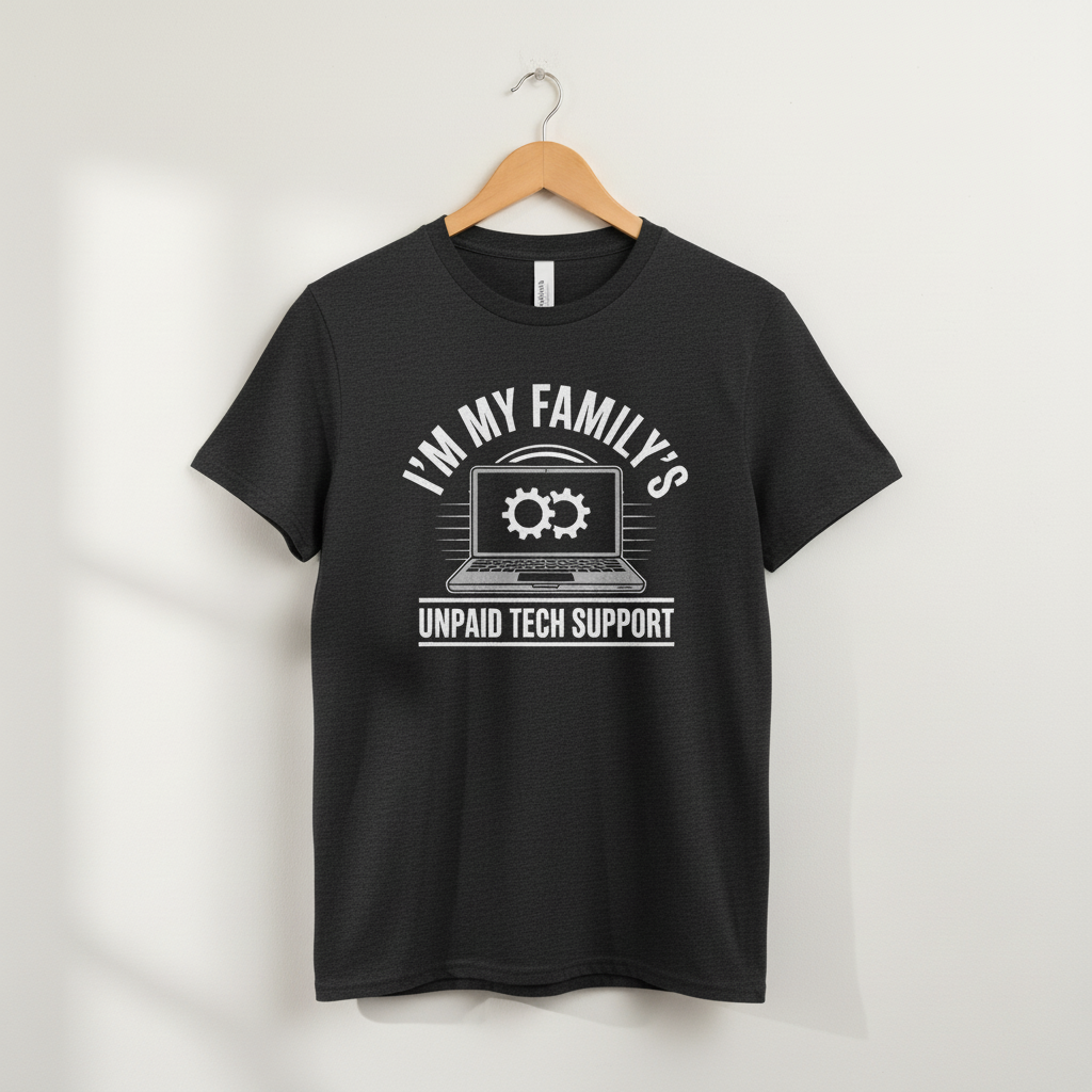Funny Computer Engineer T-Shirt, Unisex Tee, Family Tech Support, Graphic Tee, Unpaid Tech Support Shirt
