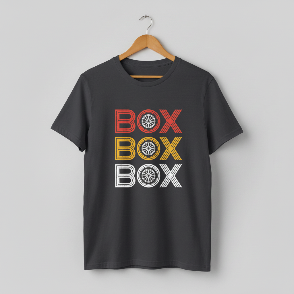 Formula 1 'Box Box Box' Tee — Soft/Medium/Hard Tyre Colours Racing Shirt