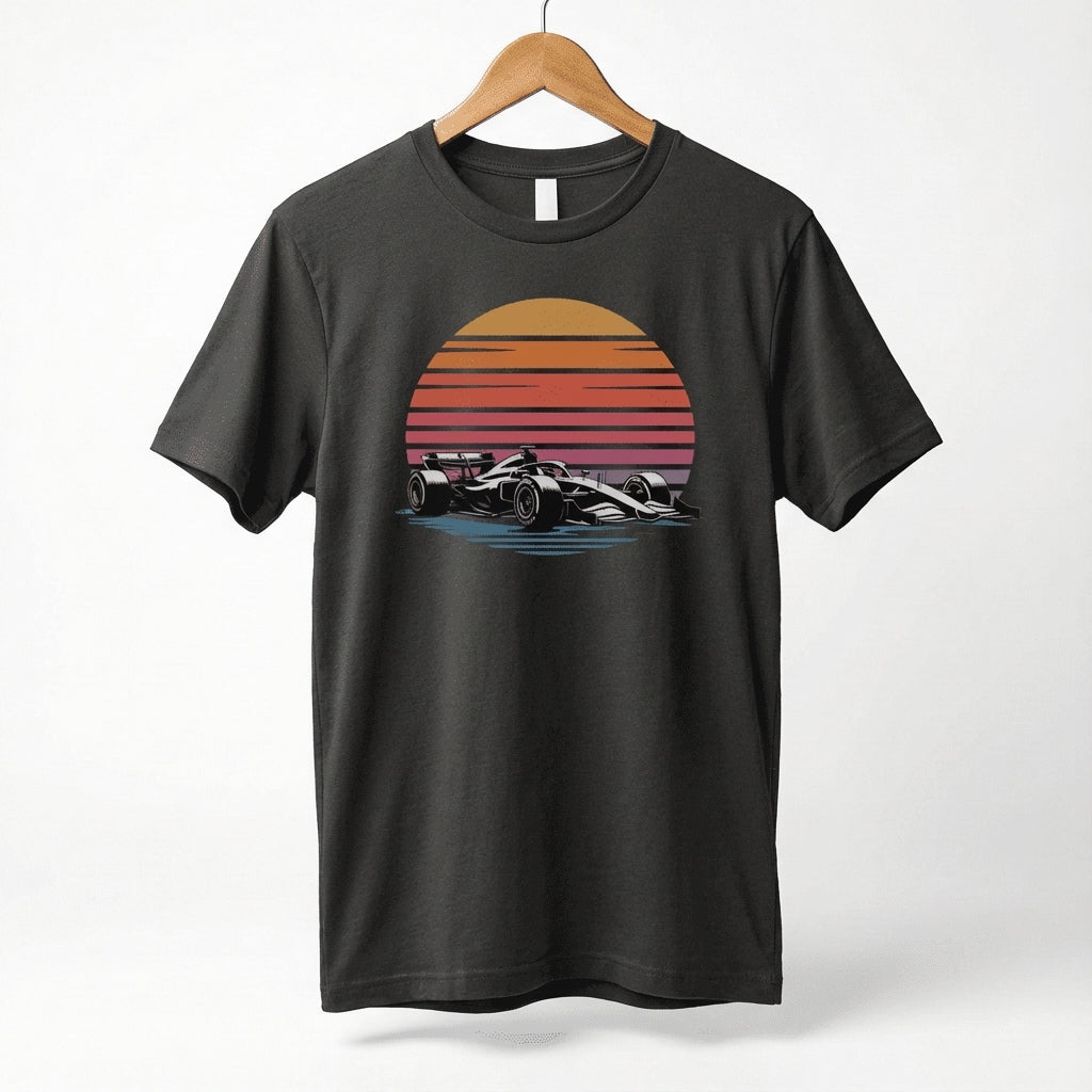 Retro Formula 1 Sunset F1 Car T-Shirt | Vintage Racing Tee